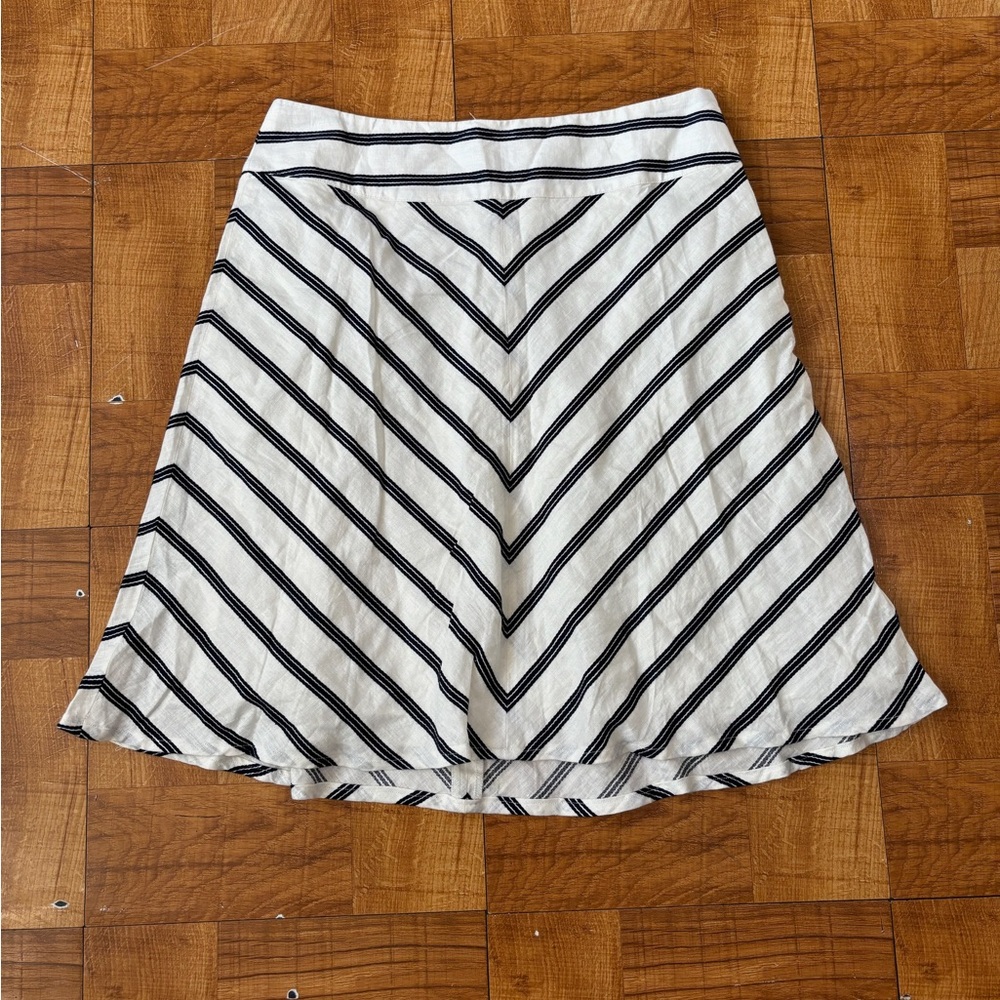 Striped Black and White Talbots Skirt